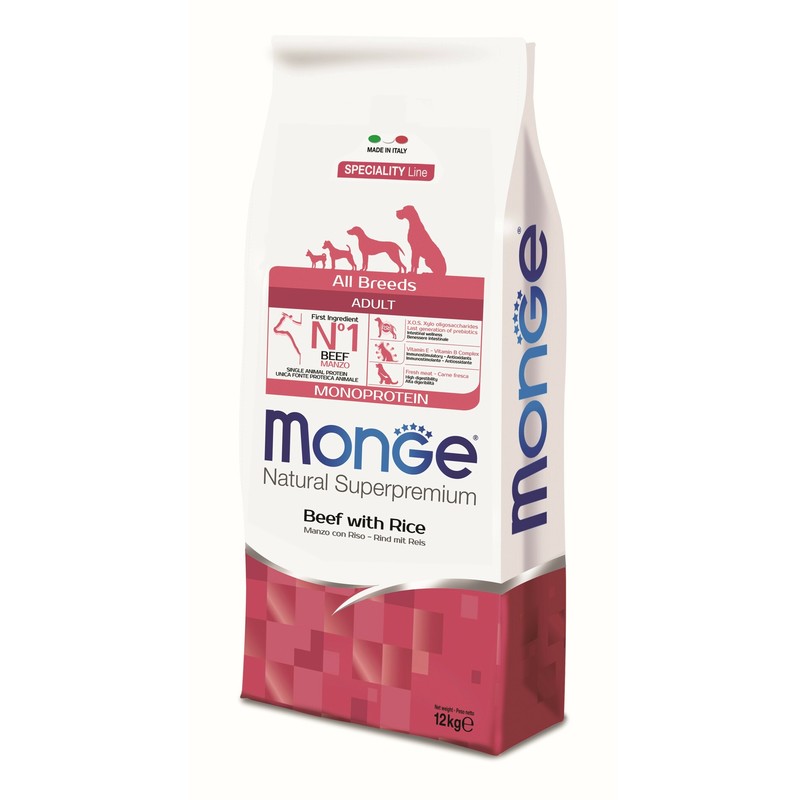 MONGE MONOPROTEIN GOVEDINA I PIRINAČ ZA SVE RASE - ADULT